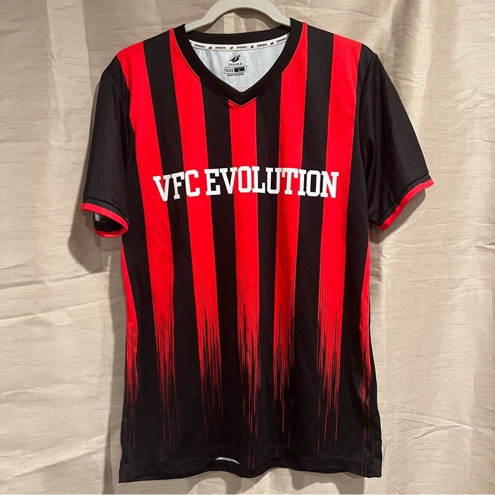 VFC Evolution Black Red Stripe Soccer Jersey